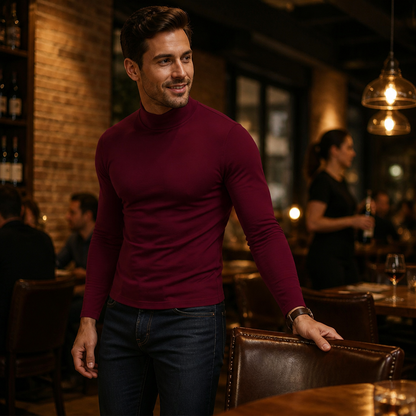 Marsilio™ – Men’s Slim-Fit Sculpting Mock Turtleneck