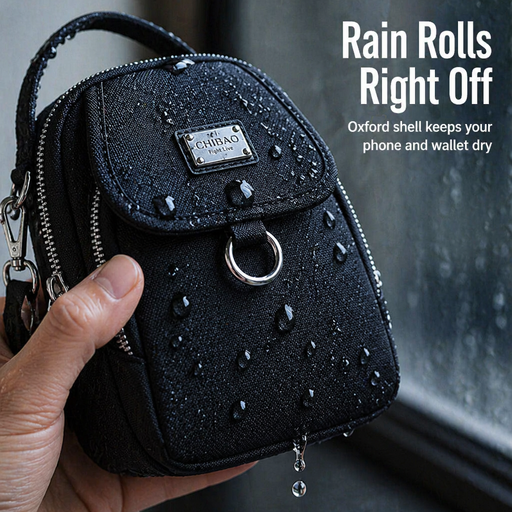 VeloStride™ Mini Crossbody — Tote Your Phone, Wallet & Keys Rain or Shine