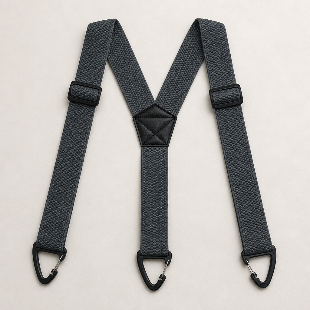 IronMark™ – Rugged Belt-Loop Suspenders Featuring Carabiner Hook Clips