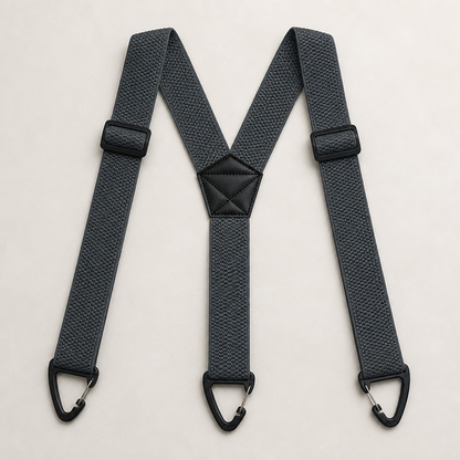 IronMark™ – Rugged Belt-Loop Suspenders Featuring Carabiner Hook Clips