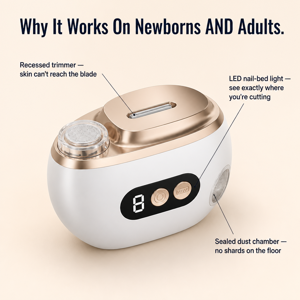 LuminaClip™ — Cut, Shape & Shine Every Nail In The Home (Including Baby's)