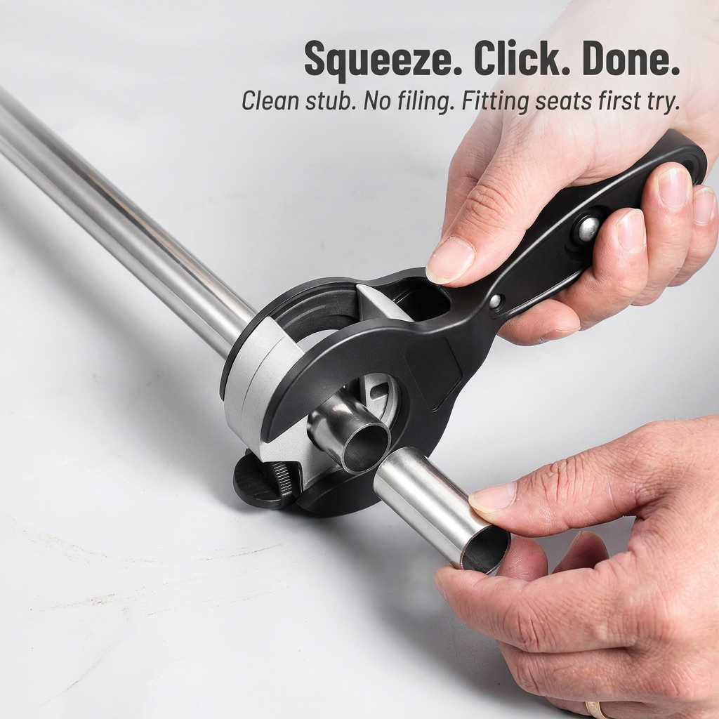 FlowMaster Precision™ — Ratchet Fast Through PVC, Copper & PEX Without Pipe Damage in Seconds