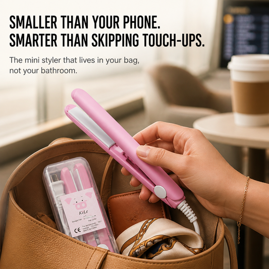 LumeaCurve™ Mini Styler — Sleek Bangs, Control Frizz & Revive Waves Anywhere