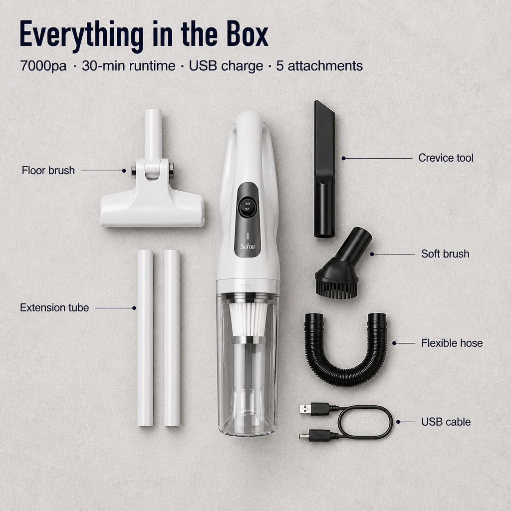 SparkBlitz™ — Cordlessly Lift Crumbs, Pet Hair, and Dust From Every Nook