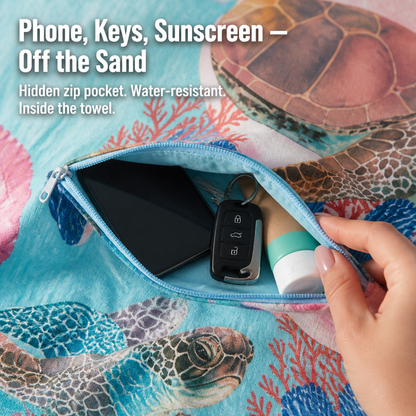 WaveCaddy™ — Carry Your Entire Beach Day in a Single Towel-Backpack Hybrid