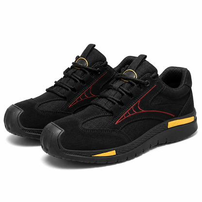 FortressStride™ – Ventilated Steel-Toe Work Shoes with Kevlar Puncture-Resistant Midsole