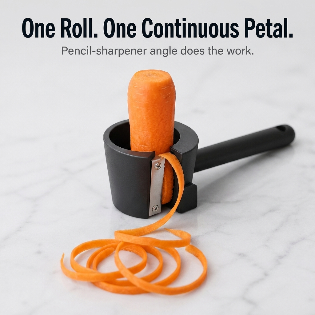 BloomCurl™ — Twist Carrots Into Gourmet-Style Roses in Less Than 60 Seconds