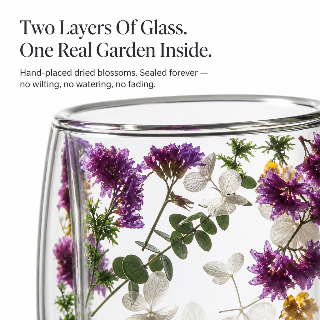 BloomVista™ — Enjoy Coffee Amid Genuine Flowers That Stay Fresh Forever
