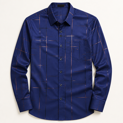 Ultra-LightPower™ – Breathable Stretch, Wrinkle-Resistant Line-Print Dress Shirt