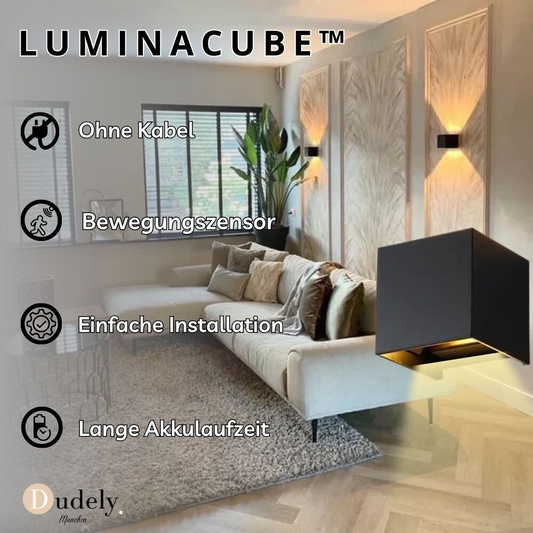 LuminaCube™ – Motion Sensor Enabled Wireless LED Wall Lamp