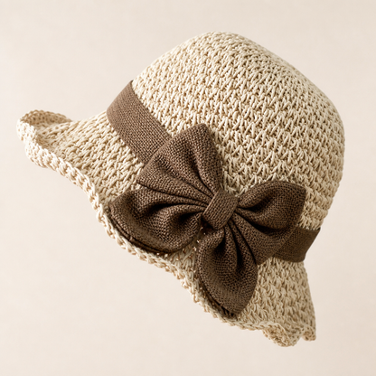 Solenza™ – Stylish Foldable Straw Sun Hat with Bow
