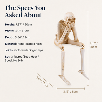 ChuckLuxe™ — Deck Your Shelf with the Dangling-Leg Skeleton Trio Everyone Talks About | Set of 3