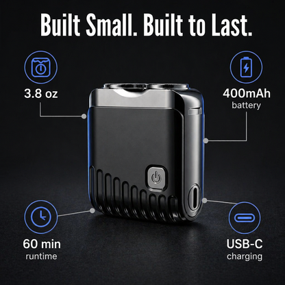 TitanGlide™ — Achieve a Clean, Skin-Friendly Shave That Fits Right in Your Pocket