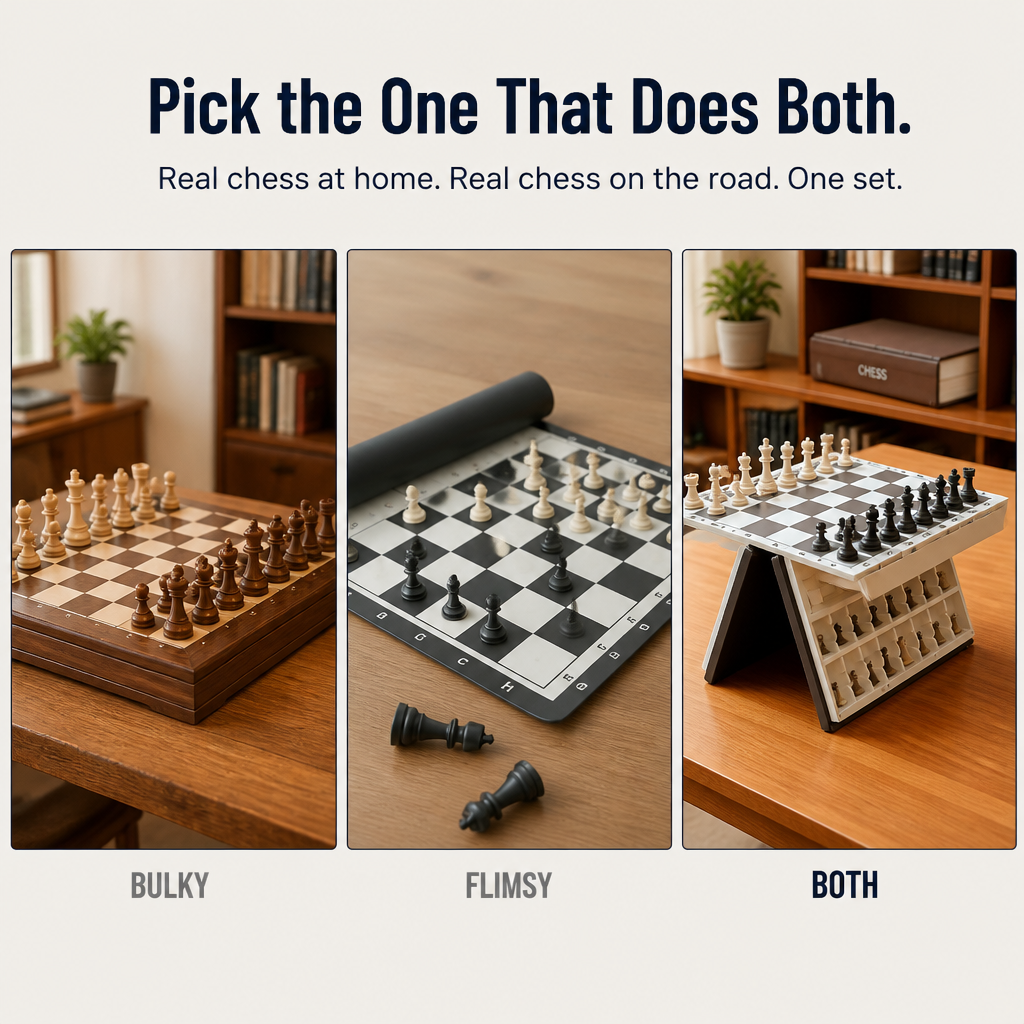 ScripturaChess™ — Conceal a Genuine Chess Set Within a Hardcover Book