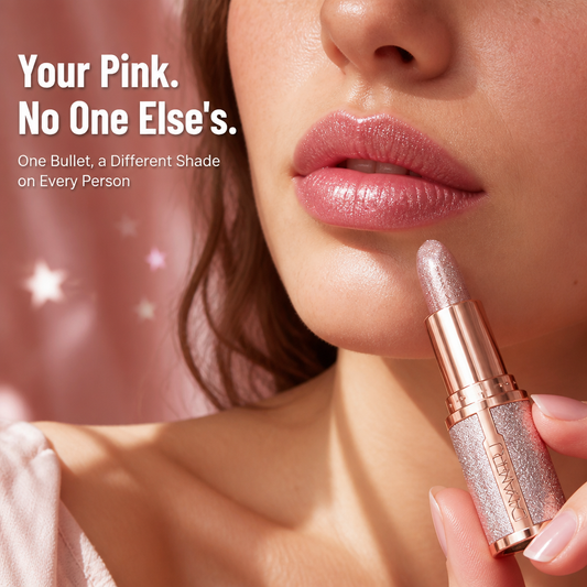 LipAura™ — See Glitter Blend Into Your Unique Pink Hue
