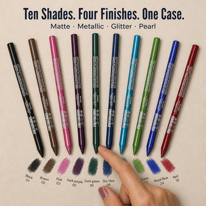 PrismFlo™ — Apply 10 Vivid Eye Shades That Stay Put Until Taken Off
