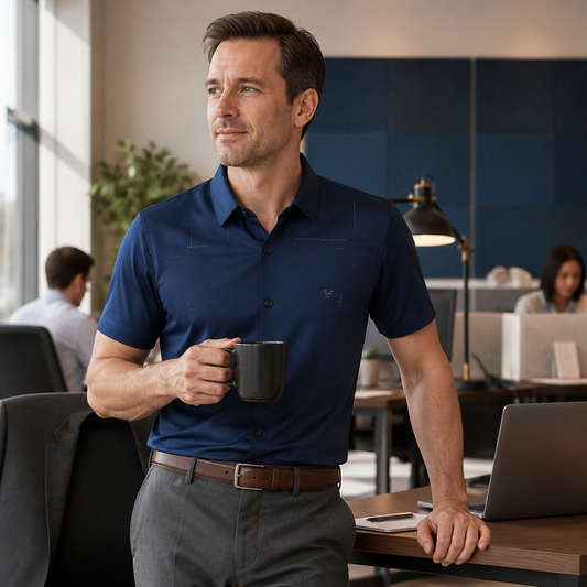 Maxon™ – Stretch Short-Sleeve Button-Down Shirt, Wrinkle-Resistant