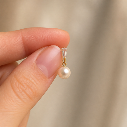 LumaFleur™ – Sophisticated Pearl Drop Earrings with Crystal Detail