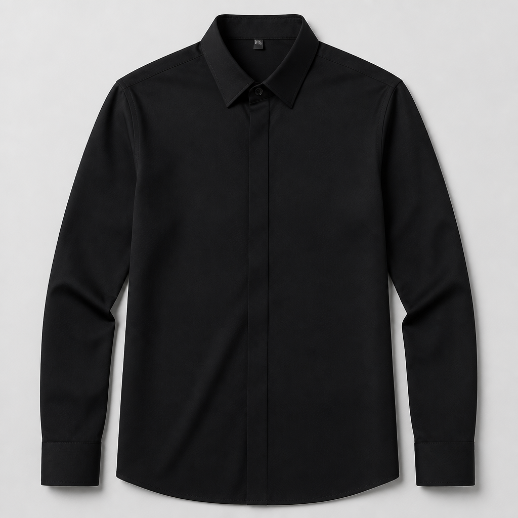 Vantori™ – Wrinkle-Free Slim-Fit Dress Shirt with 4-Way Stretch