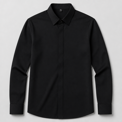 Vantori™ – Wrinkle-Free Slim-Fit Dress Shirt with 4-Way Stretch