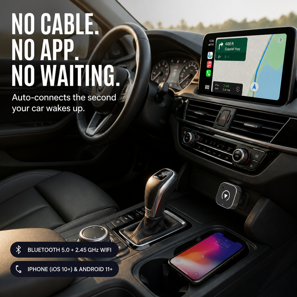 FluxWay™ — Ditch the Cable and Auto-Connect Wireless CarPlay & Android Auto