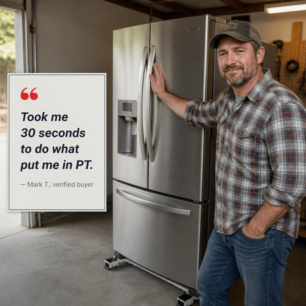 GlideForce™ — Effortlessly Move Heavy Appliances Alone Without Pain or Scratches