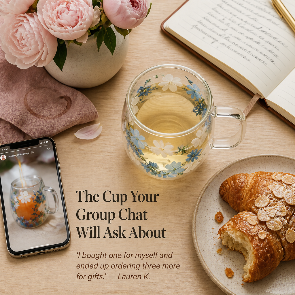 BloomVista™ — Enjoy Coffee Amid Genuine Flowers That Stay Fresh Forever