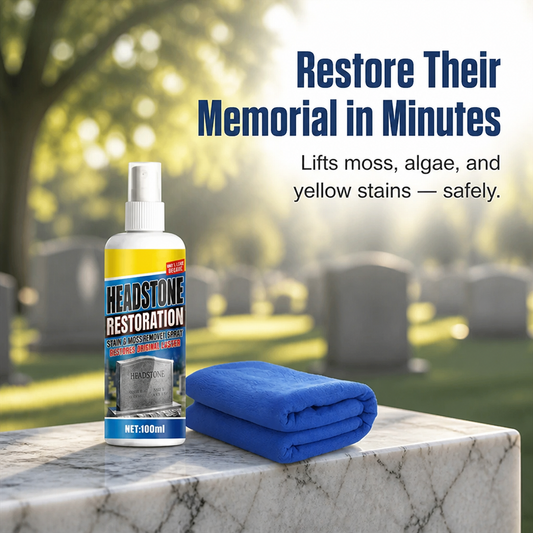 ReViveStone™ — Remove Moss, Algae & Yellow Stains From Memorial Stone Quickly
