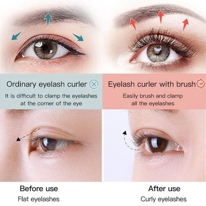 【LAST DAY SALE】New Eyelash Curler with Brush Makeup Tools (Buy One Get One Free)