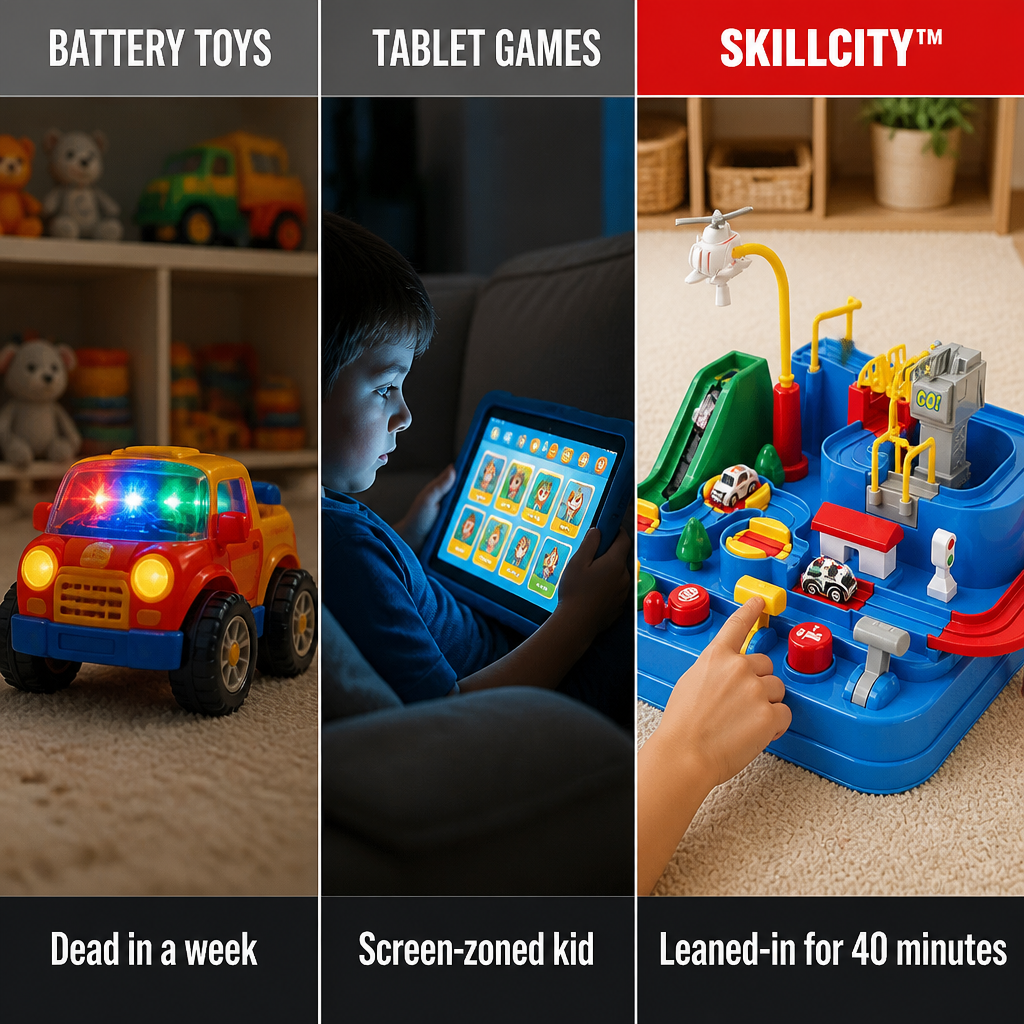 SkillCity™ — Swap Screen Time for a 7-Stage Interactive City Adventure Play
