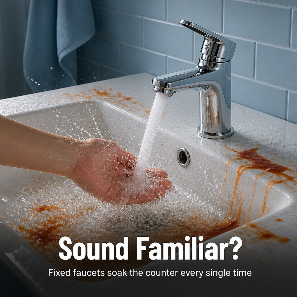 HydraFlex™ — Say Goodbye to Splashes, Access Every Sink Corner Instantly | 60-Day Guarantee