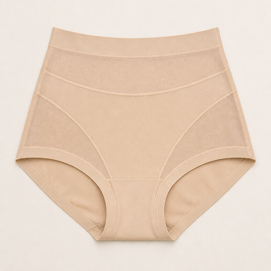 PureForte™ – High-Rise Sculpting Mesh Brief Featuring Antibacterial Silk Gusset