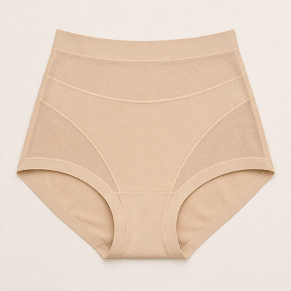 PureForte™ – High-Rise Sculpting Mesh Brief Featuring Antibacterial Silk Gusset