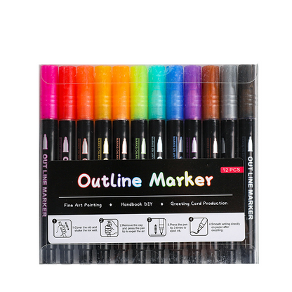 ColorVibe™ Dual-Glow Pen — Ignite Your Creativity with Dazzling Double-Color Brilliance