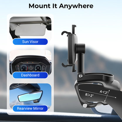 HaloMount™ — Experience Rock-Solid Grip and Effortless Phone Access for Safer, Stress-Free Drives