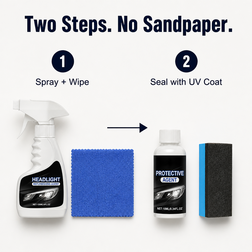 LumaShield™ — Spray to Clear Foggy Headlights in Minutes Without Sanding or Garage Trips
