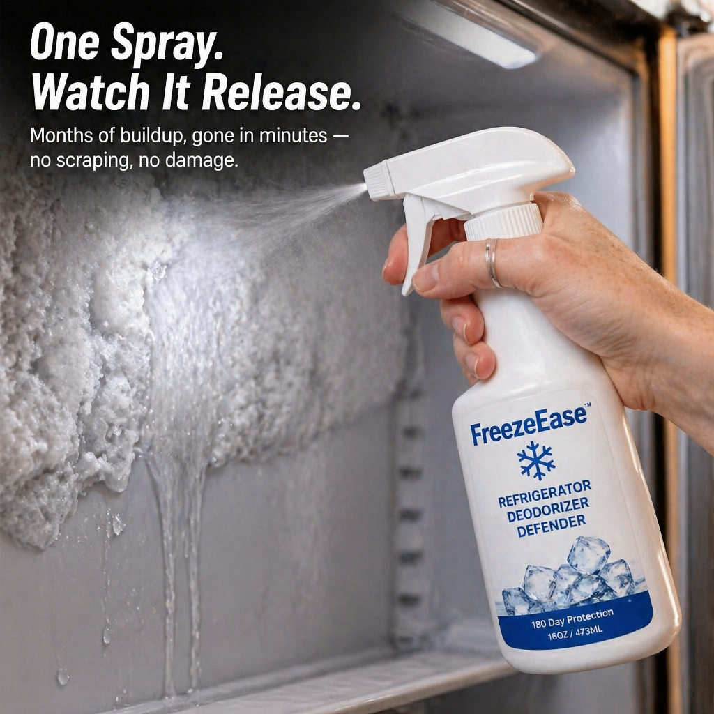 FreezeEase™ — Dissolve Heavy Freezer Ice Quickly Without Scraping or Scratching