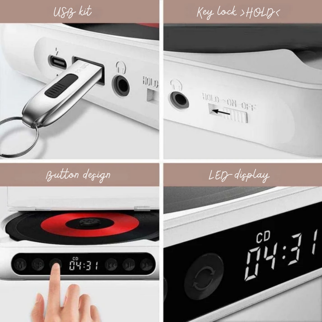 AeroPulse™ Portable CD Player — Unleash Your Music’s True Power Anywhere, Anytime