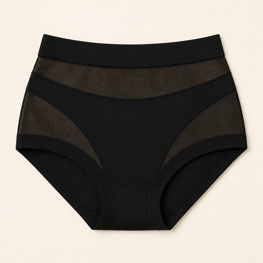 PureForte™ – High-Rise Sculpting Mesh Brief Featuring Antibacterial Silk Gusset