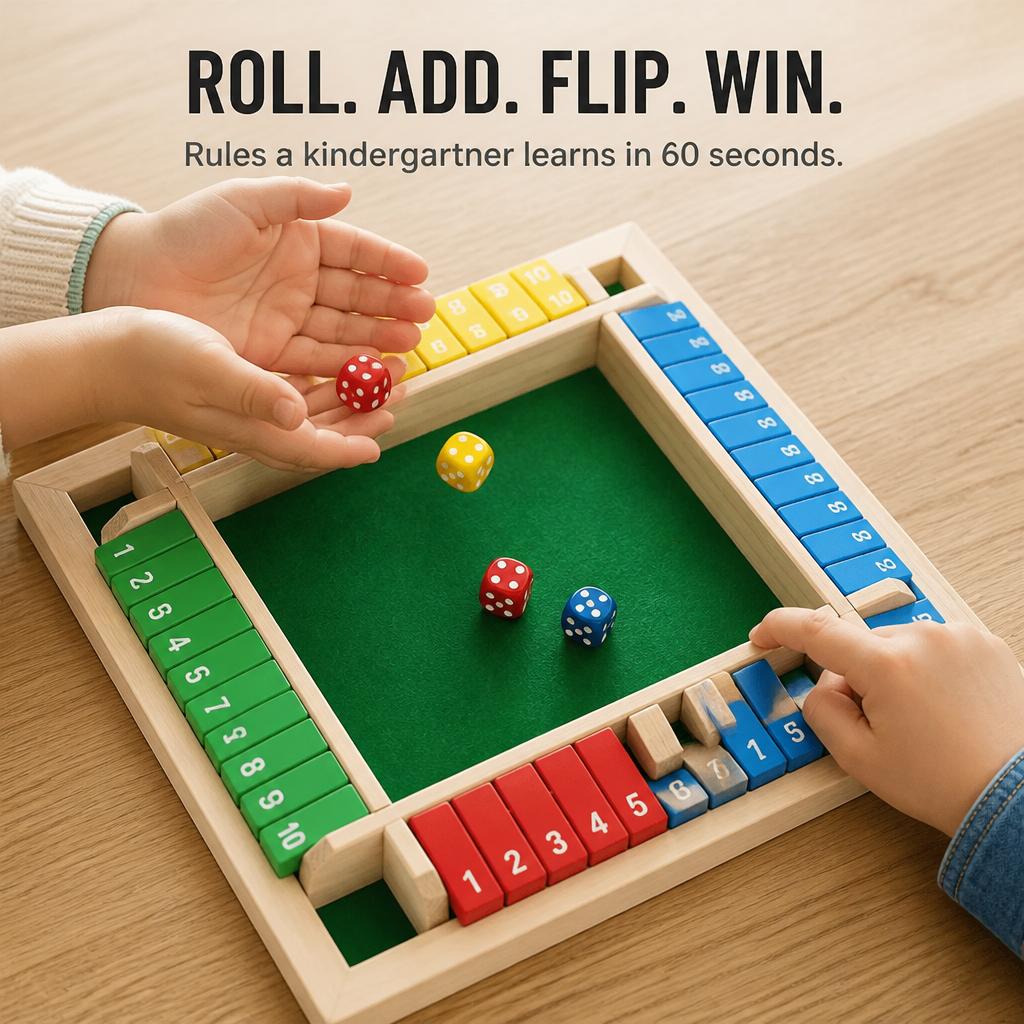 BrainSwing™ — Roll, Add & Close the Box for Screen-Free Family Fun Nights