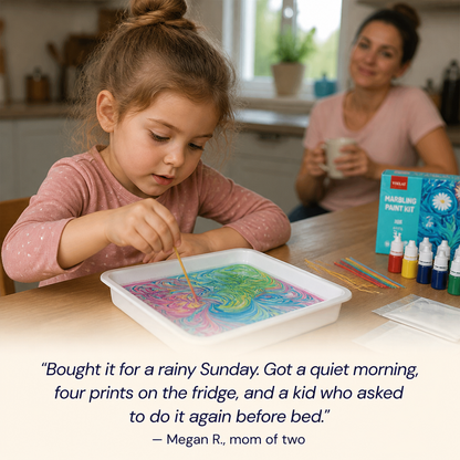 SplashForm™ — Transform Tap Water into Marble Art Kids Lift, Dry, and Frame