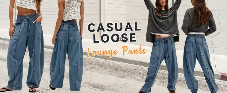 ComfyBarrel – Lounge Sweatpants with Wide Legs and Pockets