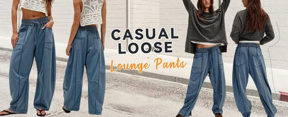 ComfyBarrel – Lounge Sweatpants with Wide Legs and Pockets