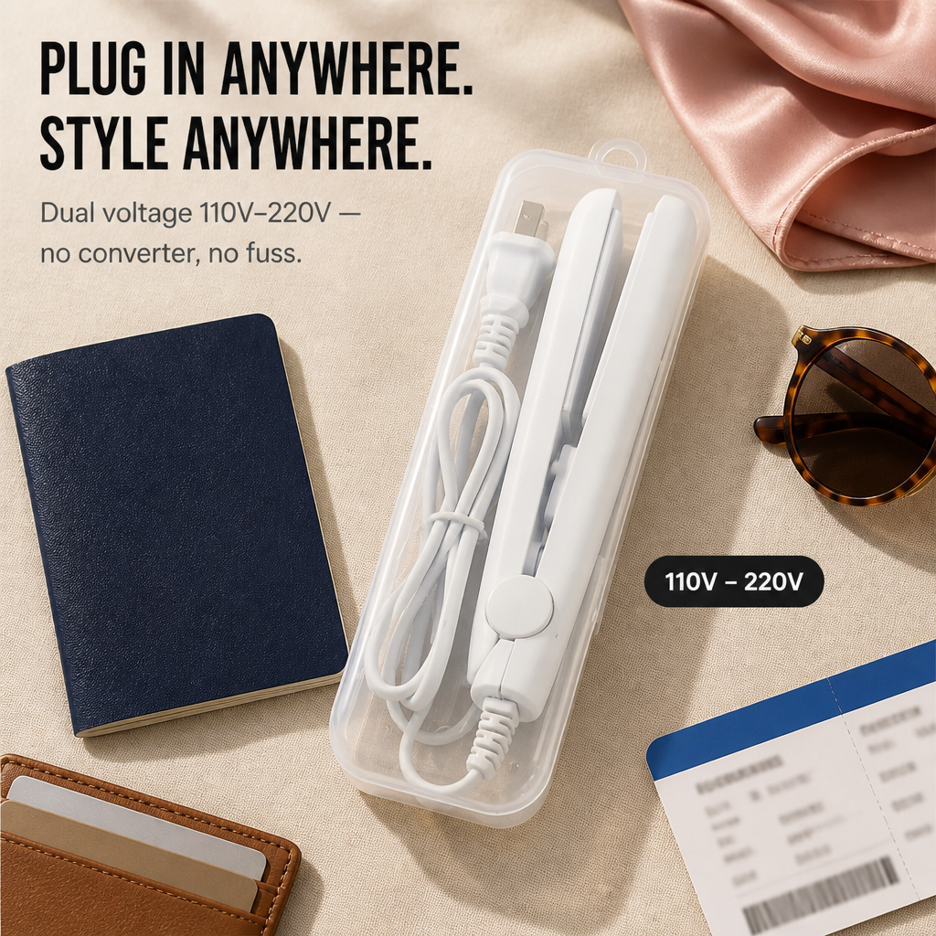LumeaCurve™ Mini Styler — Sleek Bangs, Control Frizz & Revive Waves Anywhere