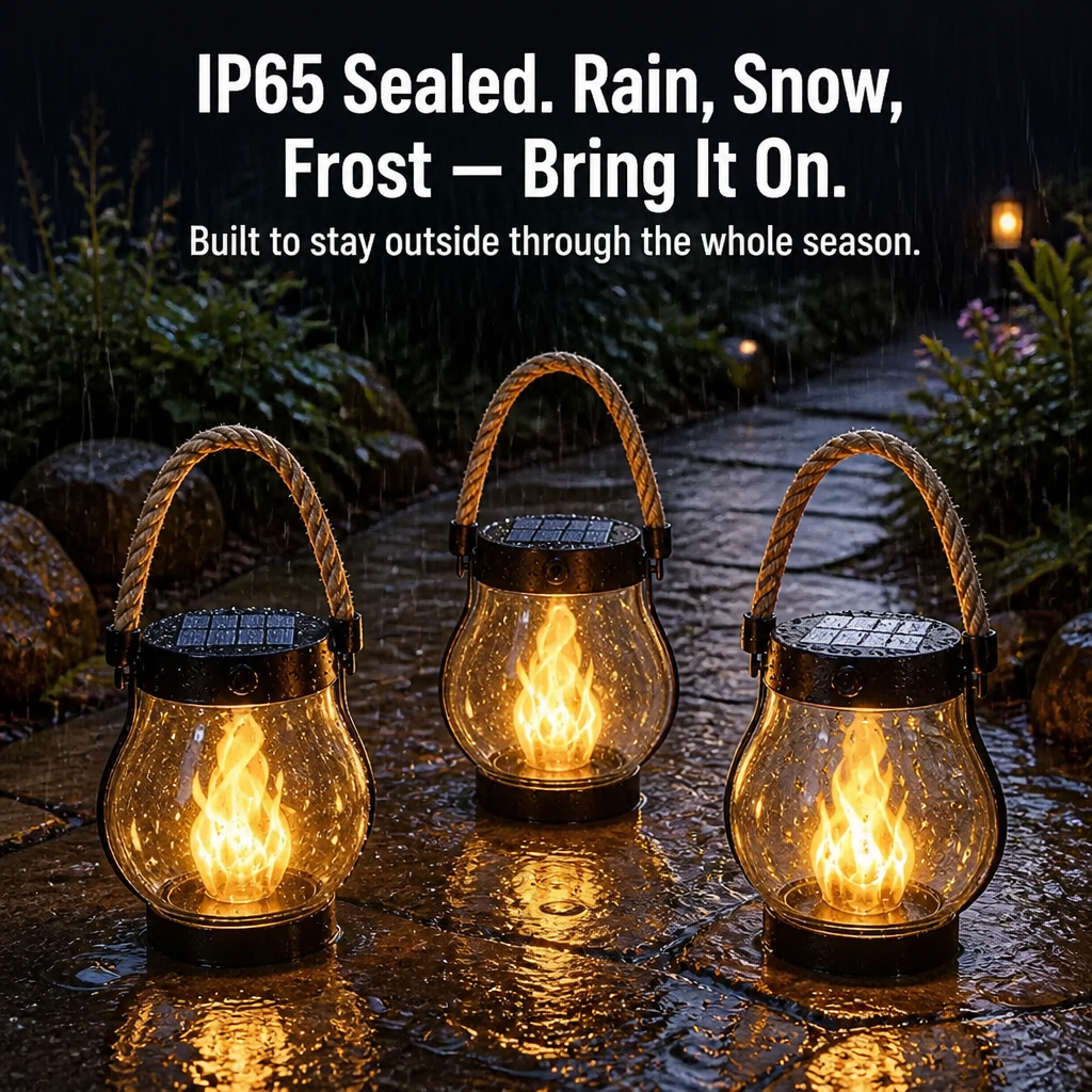 LumaFyre™ — Illuminate Your Patio All Night Solar-Powered, No Wires or Wax