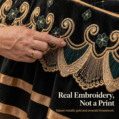 RamvoaLuxe™ — Wrap Your Bed in Embroidered Lace and Gilded-Ribbon Hotel-Suite Elegance