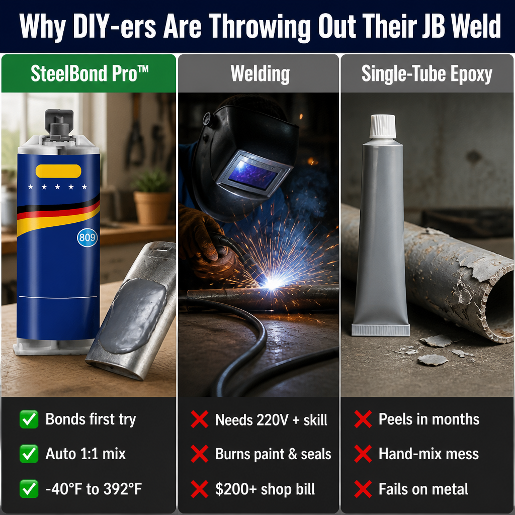 SteelBond Pro™ — Repair Cracked Metal in 60 Minutes Without Welding Equipment
