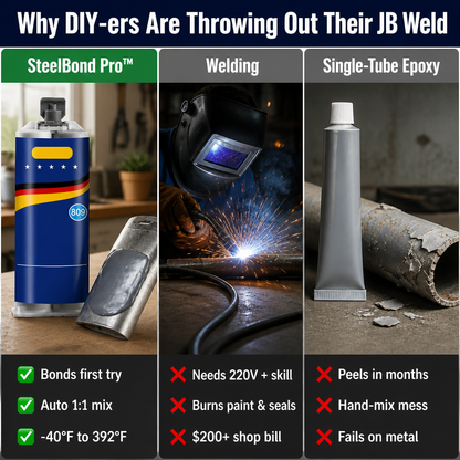 SteelBond Pro™ — Repair Cracked Metal in 60 Minutes Without Welding Equipment