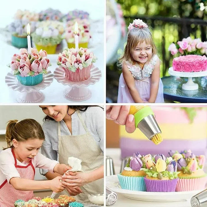Blosséa™ Tulip Decorating Set — Transform Your Cakes into Stunning, Jaw-Dropping Masterpieces Effortlessly