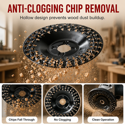 VeloCraft™ — Cut, Sculpt & Shape Wood at Double Speed on Any 5″ Grinder